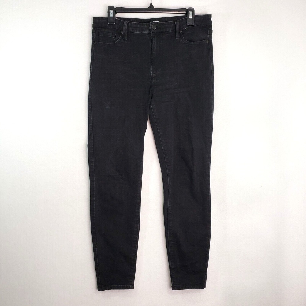 Buffalo David Bitton Mollie Jeans Womens 8/29 Black High-Rise Stretch Skinny Y2K